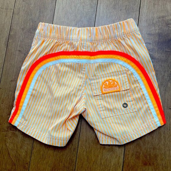 Sundek Other - NWOT Sundek little boys swim board shorts orange striped elastic waist, size 4